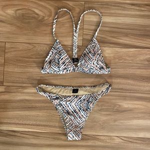 Zebras & Libras Striped Racerback Bikini